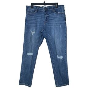 TNR Blue Denim Ankle Jeans Size 14 EUC #DS-1732
